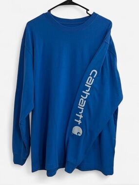 Carhartt Men's Loose Fit Heavyweight Long-Sleeve Logo Graphic T-Shirt